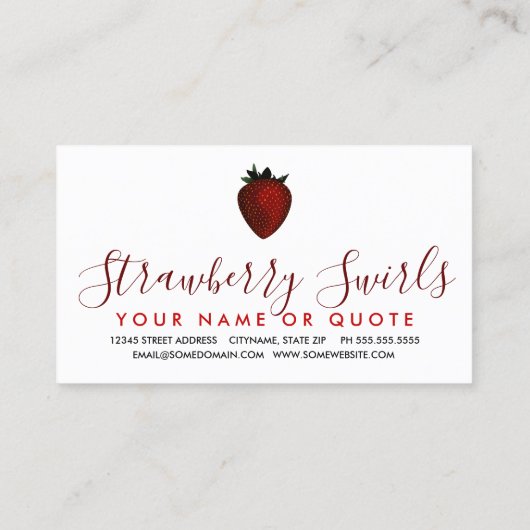 イチゴのスワーズ名刺 名刺 (裏面)