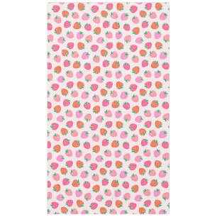 イチゴのチェック – ピンクと赤 テーブルクロス