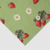 イチゴのティッシュペーパー(モスグリーン) 薄葉紙 (詳細)
