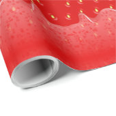 イチゴのテクスチャ付き背景の液体フルーツジャム ラッピングペーパー (ロールコーナー)