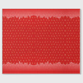 イチゴのテクスチャ付き背景の液体フルーツジャム ラッピングペーパー (フラット)