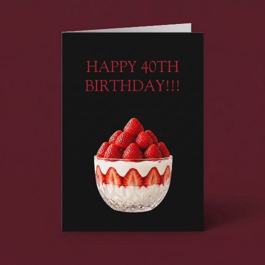 イチゴのデザートの誕生日 カード