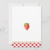 イチゴのトラックの誕生日招待状 招待状 (裏面)