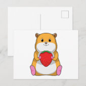 イチゴのハムスター ポストカード (正面/裏面)