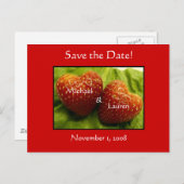 イチゴのハートで日付を保存！ 案内ポストカード (正面/裏面)