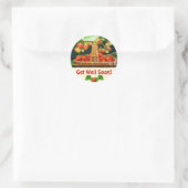 イチゴのバスケット~丸いシールを手に入れる ラウンドシール (バッグ)