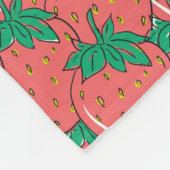 イチゴのパターンフリースブランケット フリースブランケット (角)