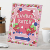 イチゴのパッチ記号 台座サイン (インサイチュ)