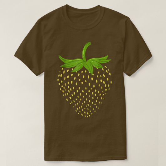 イチゴのフルーツおもしろい怠惰ハロウィーンの衣装 Tシャツ (デザイン正面)