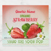 イチゴのフルーツドリンク ビールラベル (シングルラベル)