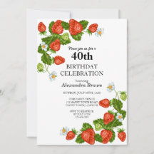 イチゴのフレーム40th誕生日フォトパーティー