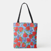 イチゴのブルーベリー蜂蜜ミツバチ市場 トートバッグ (裏面)