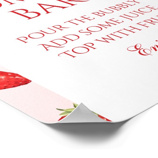 イチゴのベイビーシャワーマモサバー ポスター (角)