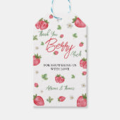 イチゴのベイビーシャワー感謝タグ ギフトタグ (正面)