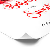 イチゴのベビーは甘いシャワーのサイン フォトプリント (角)