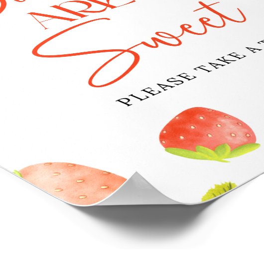 イチゴのベビーは甘い赤ちゃんシャワーの好意 ポスター (角)