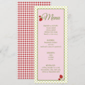 イチゴのベビーシャワーメニュー 招待状 (正面/裏面)