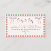 イチゴのベビー夏の赤ちゃんシャワー用ブック エンクロージャーカード (正面)