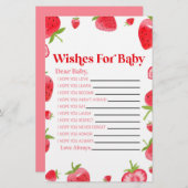イチゴのベリーが赤ちゃんのシャワー活動を願う 便箋 (正面/裏面)