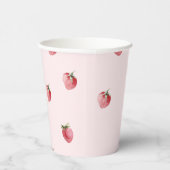 イチゴのベリーの最初の誕生日 紙コップ (右)