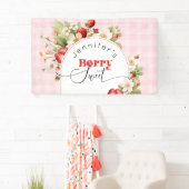 イチゴのベリーの甘い誕生日パーティー 横断幕 (インサイチュ)