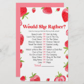 イチゴのベリーは彼女はむしろ赤ちゃんシャワーのゲーム 便箋 (正面/裏面)