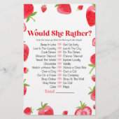 イチゴのベリーは彼女はむしろ赤ちゃんシャワーのゲーム 便箋 (正面)