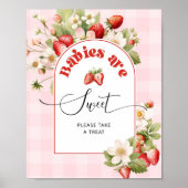 イチゴのベリー甘いベビーベビーは甘い ポスター (正面)