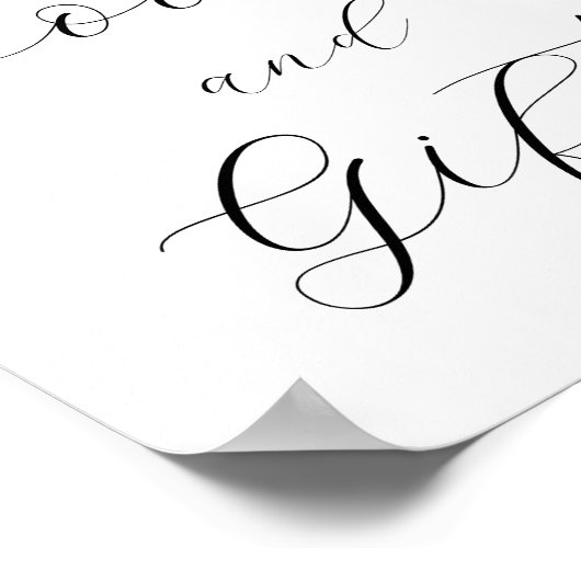 イチゴのベリー甘い本とギフトサイン ポスター (角)