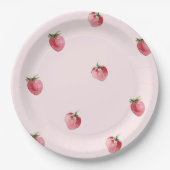 イチゴのベリー甘い誕生日 ペーパープレート (正面)