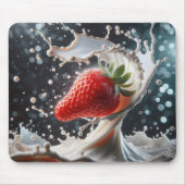 イチゴのミルクスプラッシュ マウスパッド (正面)