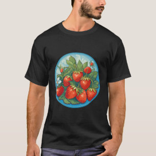 イチゴのモチーフいちご植物Fr Tシャツ