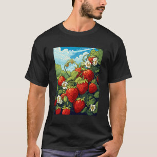 イチゴのモチーフいちご植物Fr Tシャツ