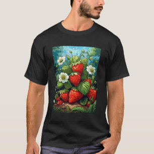 イチゴのモチーフいちご植物Fr Tシャツ