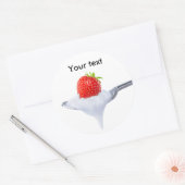 イチゴのヨーグルトのスプーン ラウンドシール (封筒)