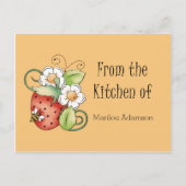 イチゴのレディーバグズレシピカード ポストカード (正面)