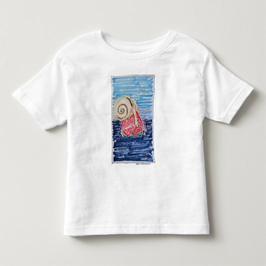 イチゴの上のカタツムリ トドラーTシャツ (正面)