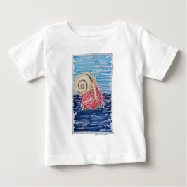 イチゴの上のカタツムリ ベビーTシャツ