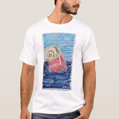 イチゴの上のカタツムリ Tシャツ (正面)