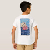 イチゴの上のカタツムリ Tシャツ (裏面フル)