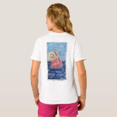 イチゴの上のカタツムリ Tシャツ (裏面フル)