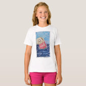 イチゴの上のカタツムリ Tシャツ (正面フル)