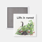 イチゴの中に入る マグネット (正面/裏面)