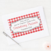 イチゴの保存またはジャムの瓶の食品ラベルのシール 長方形シール (封筒)