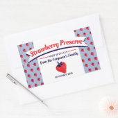 イチゴの保存またはジャムの瓶の食品ラベルのシール 長方形シール (封筒)