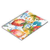 イチゴの健康的な食べ物。水彩風背景イラスト ノートブック (左側)