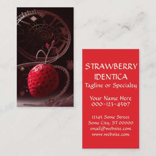 イチゴの冬のシーン 名刺 (正面/裏面)
