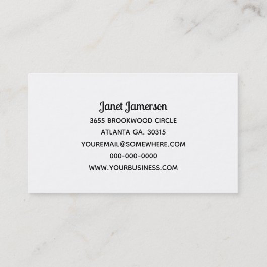 イチゴの名刺 名刺 (裏面)