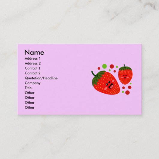 イチゴの名刺 名刺 (正面)