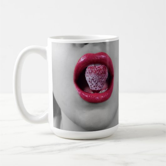 イチゴの唇 コーヒーマグカップ (左)